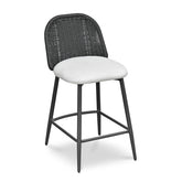 Alexa Black Rattan Performance Fabric Counter Stool Model: TOV-O69285